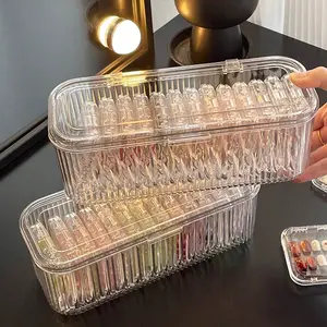 Clear Storage Box with Lid, 1 Count Multi Grid Multi Compartment Jewelry Storage Box, Dustproof Storage Organizer for Hair Tie, Hair Clip, Jewelry, Home Organizer