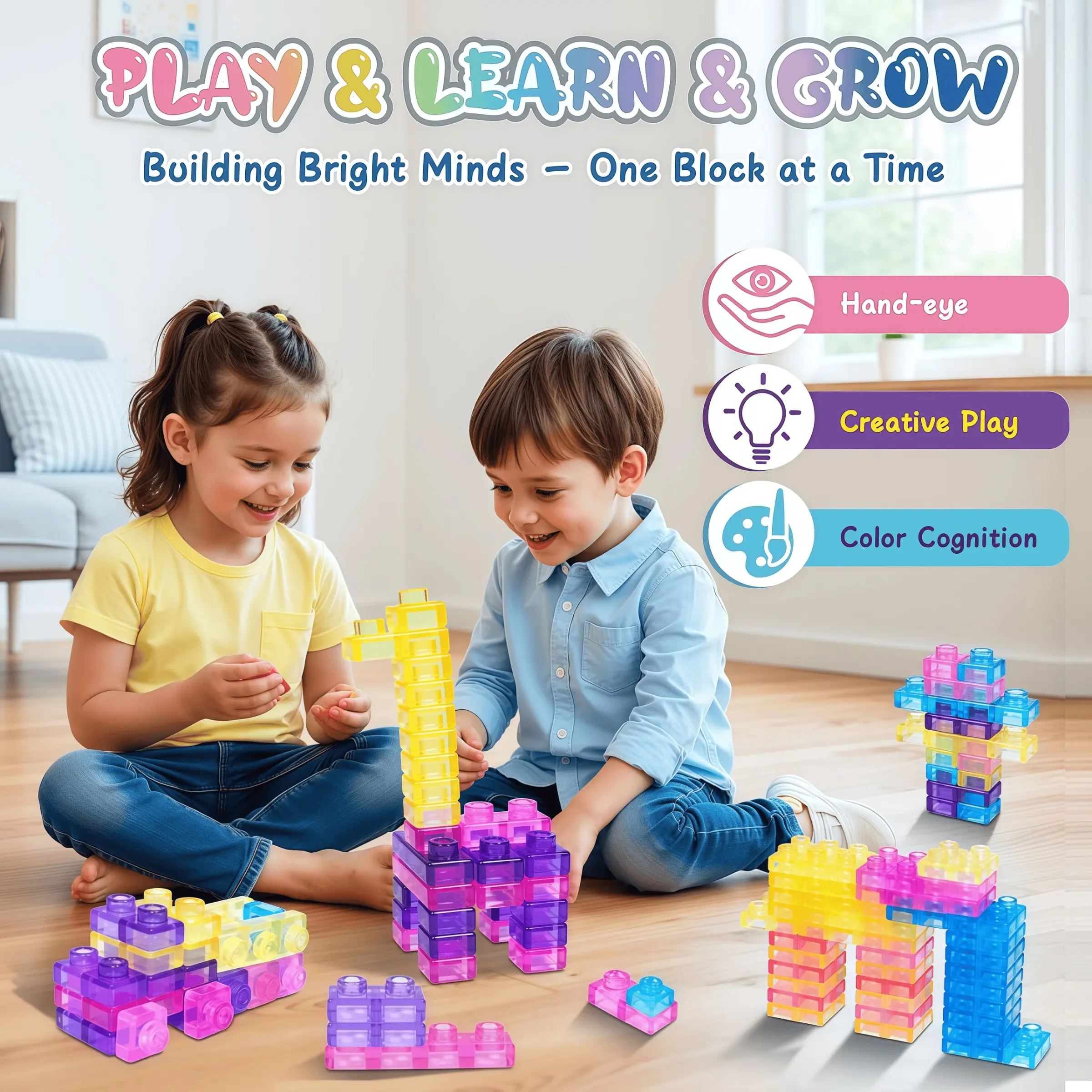 42 PCS Sensory Soft Building Blocks for Toddlers, Kids Montessori Squishy Stacking Toy Set, Stacking Game, Squeezable & Stretchable Early Learning Construction Playset,Puzzle Blocks for Creative Play