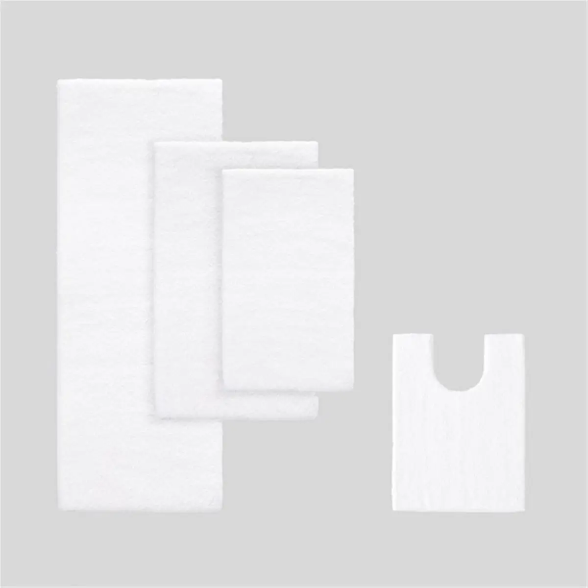 212 MAIN Tufted Synthetic Marshmallow Memory Thick Spa Quality Bath Mat - 24x72in White, Quick-Dry, Absorbent, Non-Slip Rectangle, Machine-Washable Indoor Bathroom Floor Rug