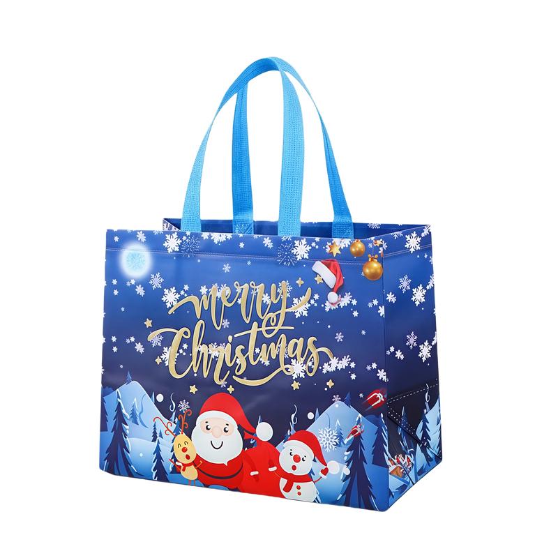 16PCS Christmas Gift Bags With Assorted Patterns. Reusable Non - Woven, Handle - Equipped. Ideal For New Year & Christmas Decor, Perfect For Holiday Gifting.Box Packs heavy-duty storage tote foldable shopping tote Water-Resistant market trip