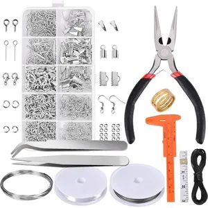 Making Supplies Kit -  Repair Tool with Accessories, Pliers, Findings, and Beading Wires for Adults and Beginners