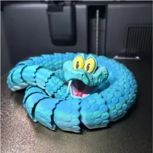 Crazy Animal City Gary Snake Action Figure, 3D Printed Collectible Toy, Rotatable Jointed Design, Office Desk Decoration Gift