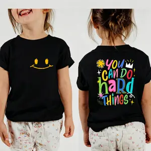 You Can Do Hard Things Two Sided Shirt, Hand Drawn Motivational Tshirt, Positive Affirmation Quote For Mental Health, Gifts for Girls - Unisex Tees