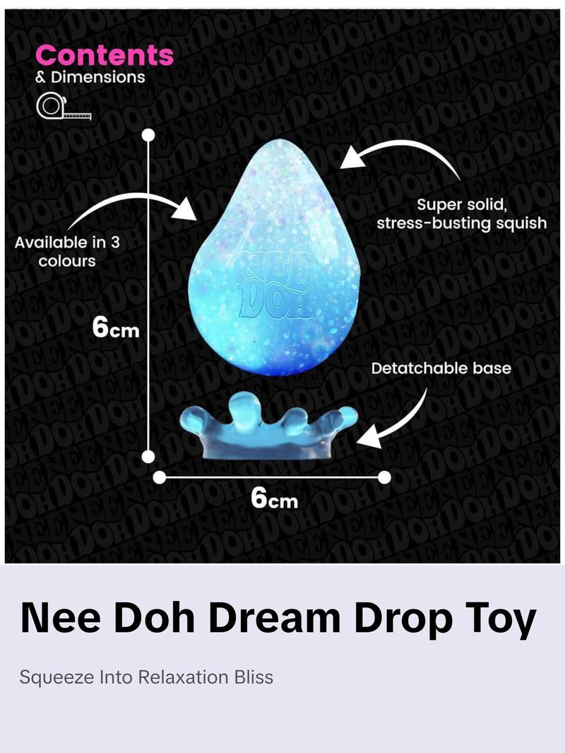 Nee Doh Dream Drop - Stress Relief Toy for Kids and Adults