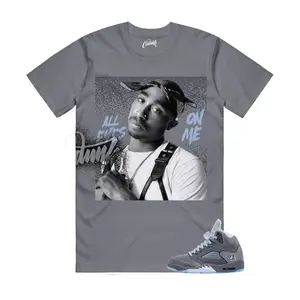 AJ5 Wolf Grey Match T Shirt, 2PAC Graphic Tee, 90s Hip Hop Tee, Gift For Women and Man Unisex T-Shirt, Cozy Gift