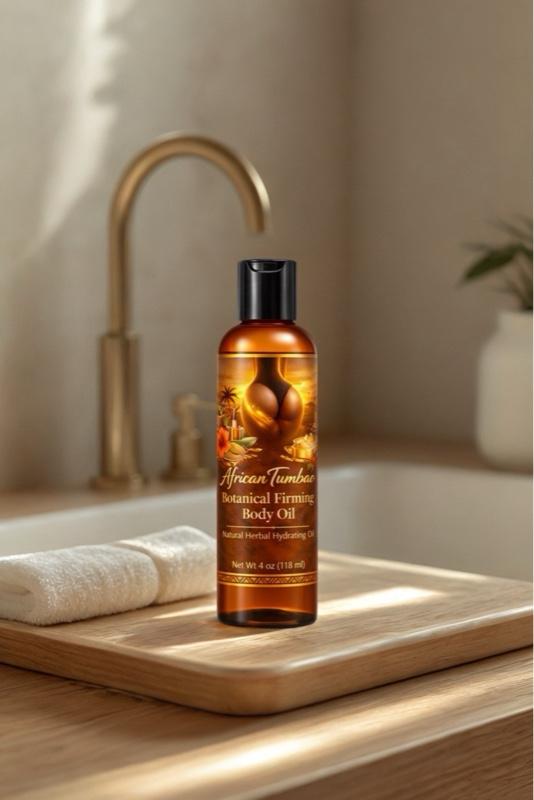 African Tumbao Botanical Duo Firming Body Oil & body balm 4oz Moisturizing Skin Smoothing curve support Natural Herbal Hydrating set 4 oz