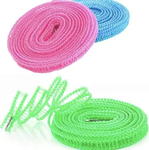 3PCS/6PCS Windproof Clothesline with Hooks – 16.4ft / 315" Heavy-Duty PE Line, Super Strong & Durable,   Perfect for Indoor, Outdoor & Travel Use  Random color