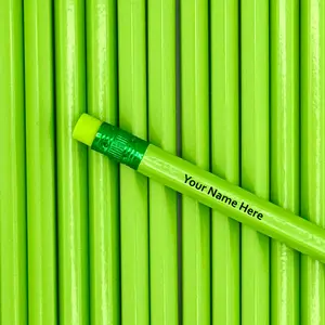 Green Vibrant Personalized Pencils Pack
