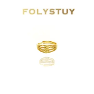 【FOLYSTUY(YNZ55)】Exquisitely Designed Ancient  Three-in-one ring: A Unique and Stylish Cultural Jewelry Statement
