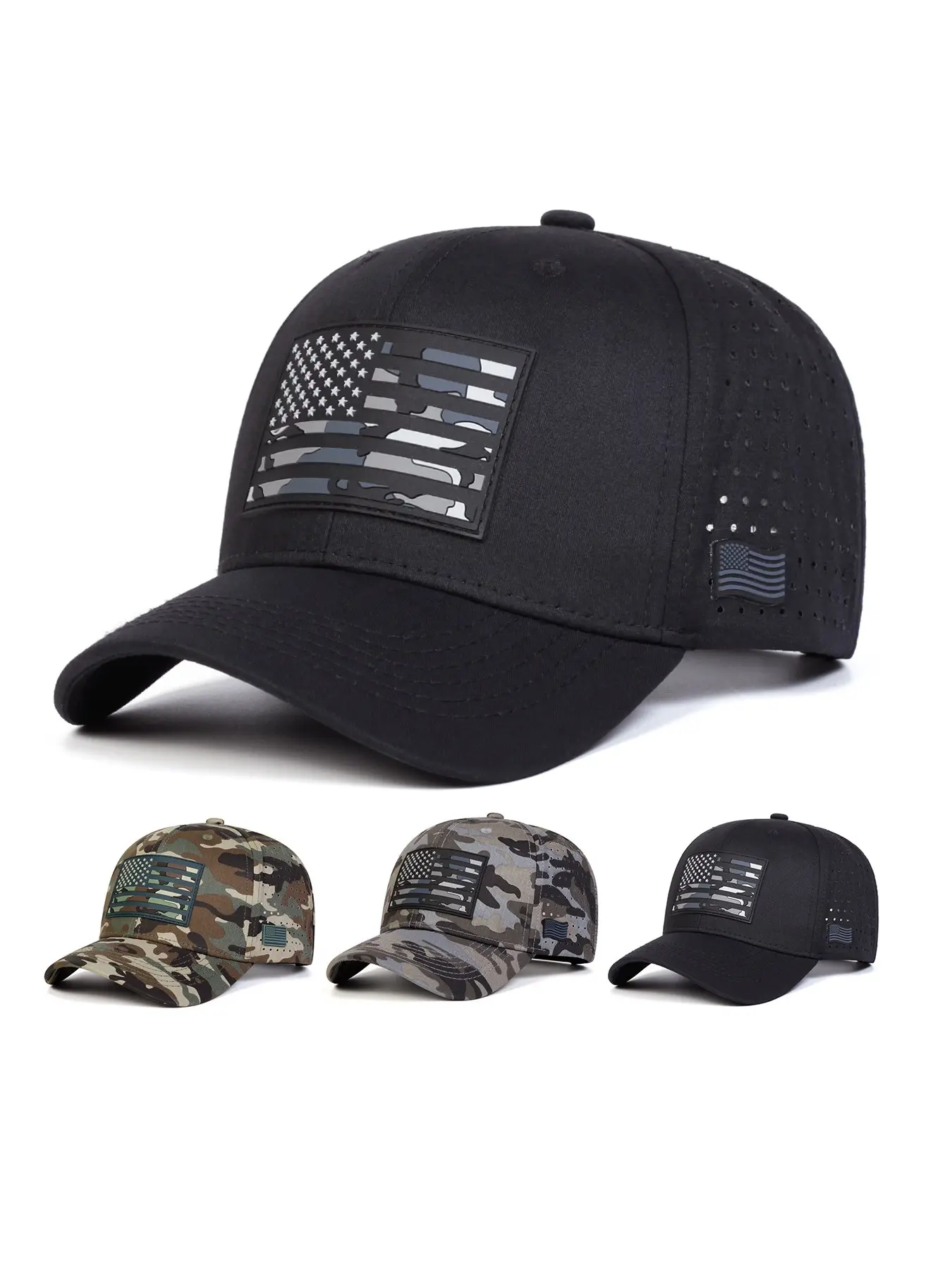 USA Flag Mesh Baseball Cap! Adjustable Trucker Hat Breathable Sun Hat for Sports Trucker Style