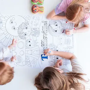 Giant Coloring Poster for Kids | Large Group Activity for Playdates, Parties, Classrooms | Screen-Free Creative Fun | Summer Kids Activity | Family Coloring Time | DIY Art Project for Kids & Friends | Big Printable Coloring Poster