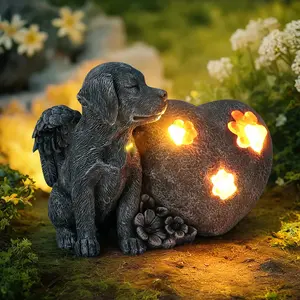 Personalized Resin Angel Dog Memorial Statue