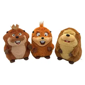 Aesthetic Crown Beaver Plush Toy Soft Emotional Support Desk Decor Gift for Teens Adults