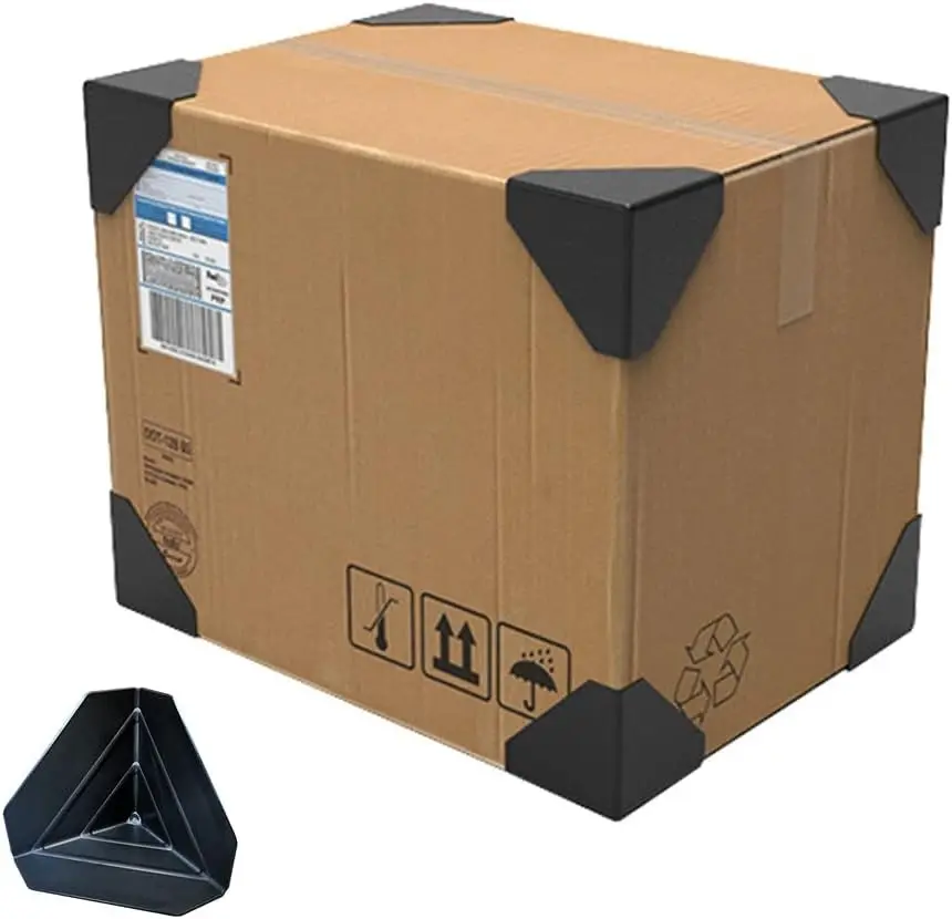 [80 Pack] Shipping Box Corner Protectors Plastic Packaging Edge Protectors, Carton Packing Corner Guard Frame Corner Protectors 60 Type Handcraft Packaging Protector for Express Box Packaging.