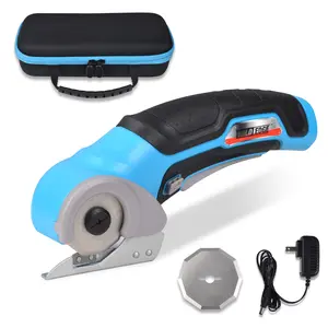 Wild Edge Cordless Electric Scissors, 4V 2.5Ah High-Capacity Battery Rechargeable Cardboard Cutter with Rapid Charger and Hard Carrying Case for Cutting Fabric, Carpet, Leather, Felt, Cardboard