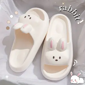 Women's Summer Slippers / Non-Slip Soft Comfortable Indoor Home Bathroom Slip-On / Cute Little Rabbit Bath EVA Flip-Flops Ho-15201 Women Shoes