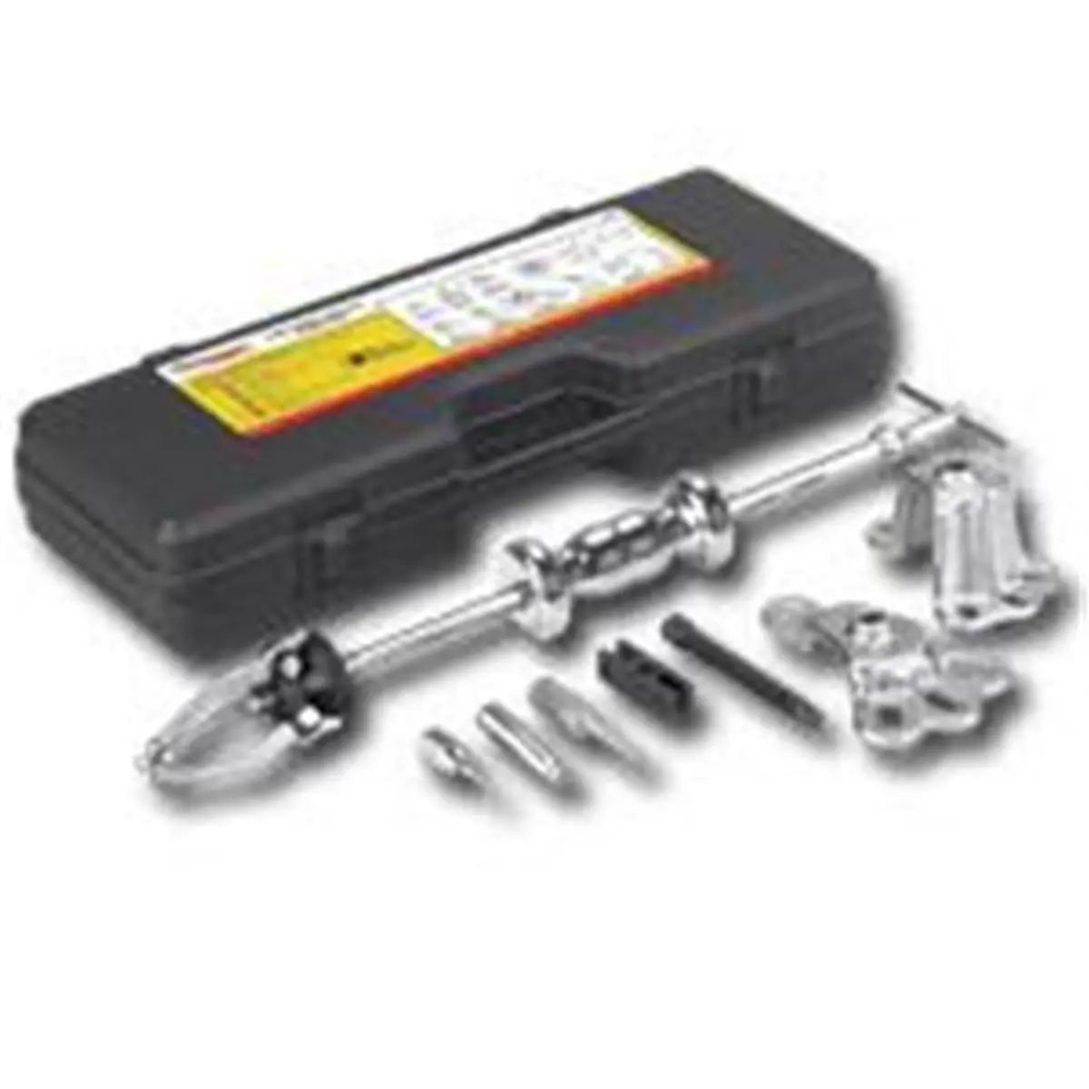 OTC 4579 Stinger 9-Way Slide Hammer Puller Set - 5 lb. Polished Chrome Hammer, Dent Puller with Grip Wrench Adapter, 2-Way Cross Block, Perfect Jaw Configuration, Easy Storage for Automotive Repair