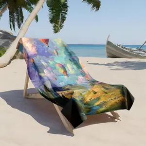 1 piece A hot air balloon flies over the countryside. themed beach towel - Super soft flannel blanket in modern style, suitable for sofas and beds, all-season use, digitally printed pattern, 100% polyester material, machine washable, suitable for