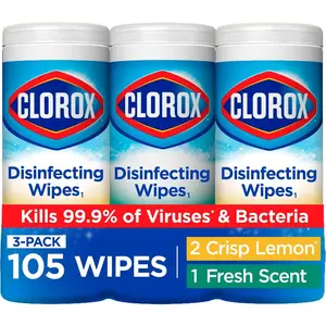 35-Count Crisp Lemon and Fresh Scent Bleach Free Disinfecting Cleaning Wipes (3-Pack)