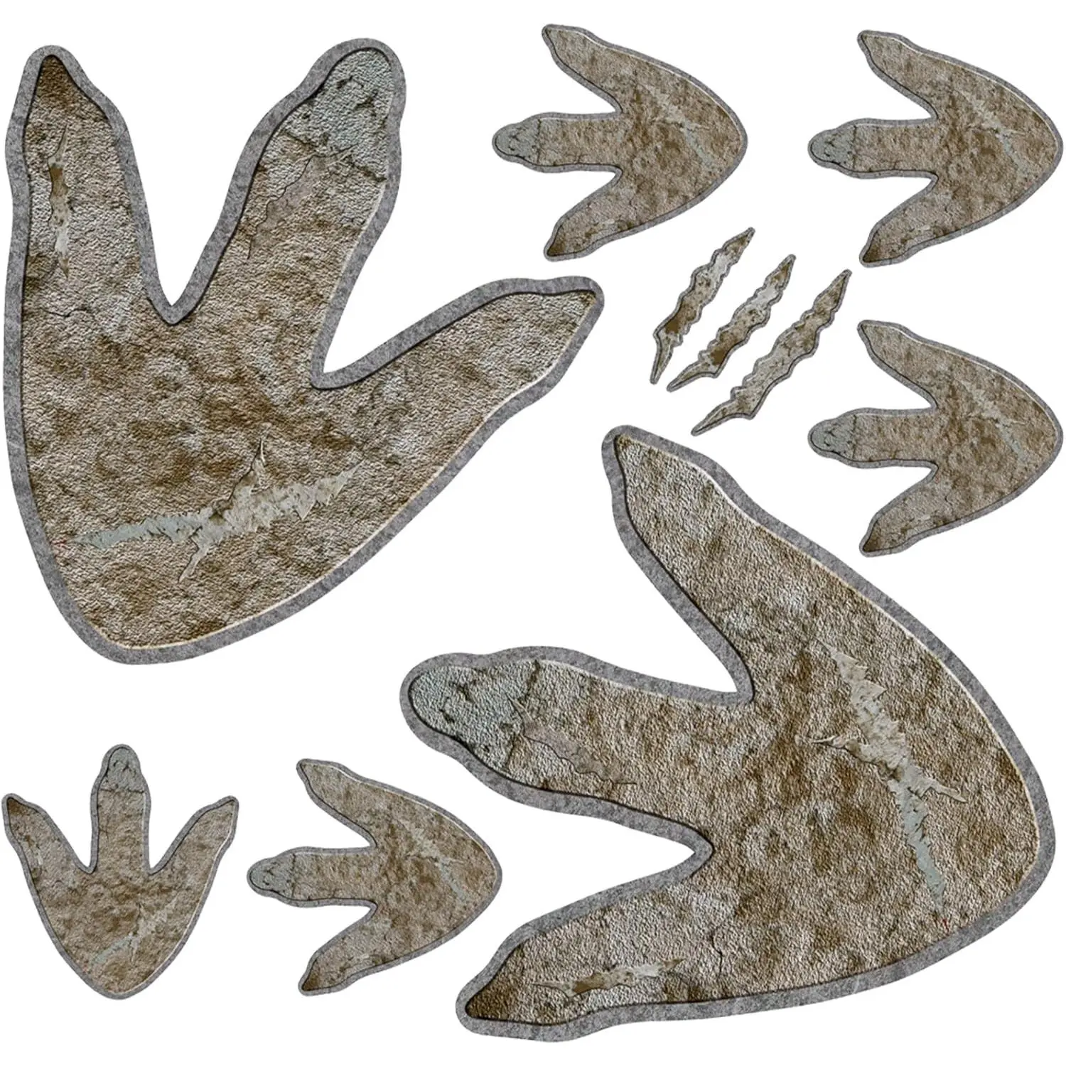64 count Dinosaur Footprints Floor  Decor Peel and Stick Dinosaur Tracks Wall  Vinyl Footprints Wall Decal for   Bedroom Home Decor