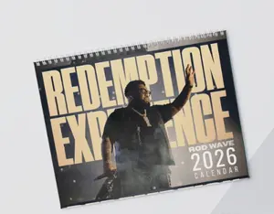 A Year Of Rod Wave Calendar 2026, RW Music Calendar 2026, The Redemption Experience Tour Calendar, Office Decor, New Year Calendar, Matte Glossy Finish