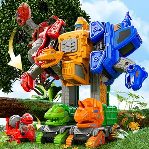 Transform Toys 5 in 1 Take Apart Toys f, Dinosaur Transforming Assembling Robot Toy , Educational Birthday Gift.