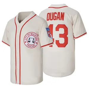 Unisex #43 Jimmy Dugan City Of Rockford Peaches A League Of Their Own Movie Baseball Jersey,Embroidered Baseball Apparel,Party Holiday Gift