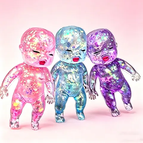 14 cm BPA-Free Jumbo Glitter-Infused Foam Squishy Stress Ball - Slow Rising, Non-Toxic, Sensory Calming Fidget, Soft Squishy Companion, Desk Toy, Creative Play Item