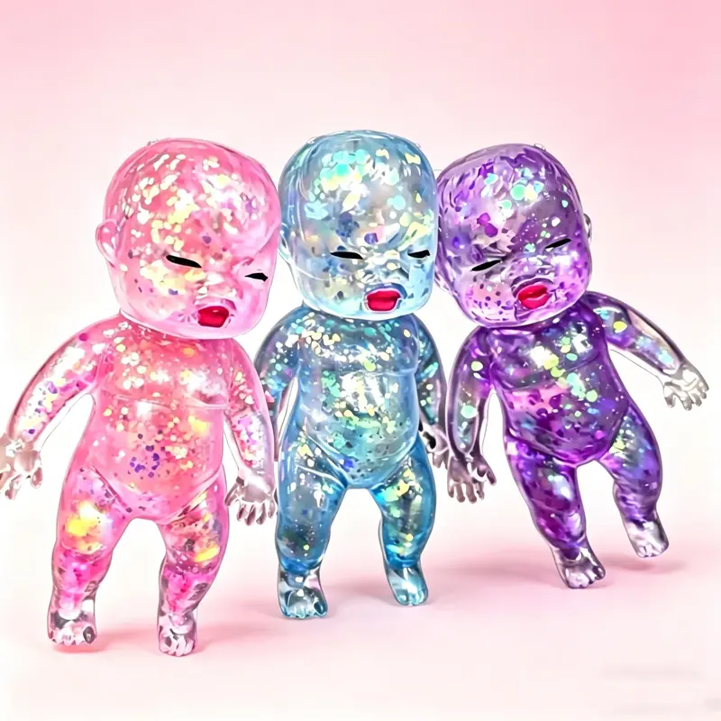 14 cm BPA-Free Jumbo Glitter-Infused Foam Squishy Stress Ball - Slow Rising, Non-Toxic, Sensory Calming Fidget, Soft Squishy Companion, Desk Toy, Creative Play Item