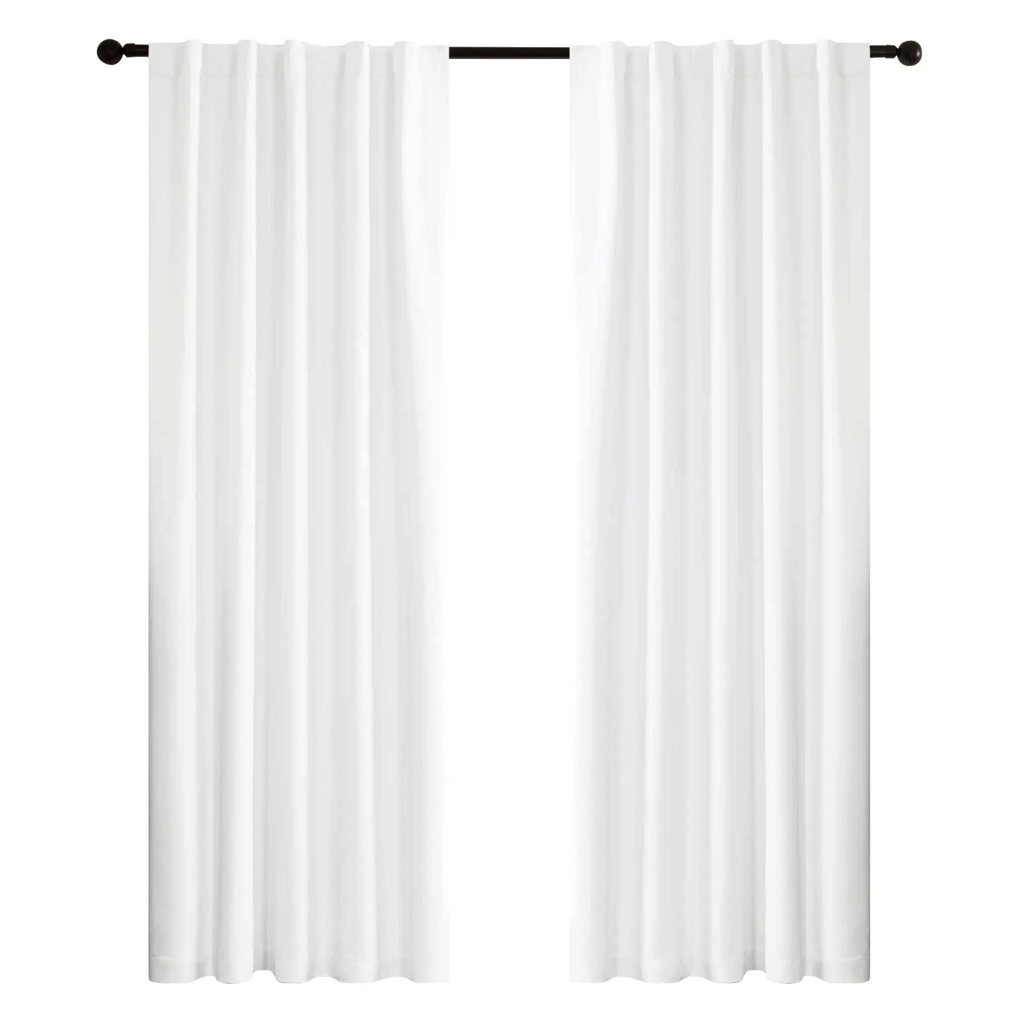 Deconovo Solid Blackout Curtains with Black Coating, Hidden Tab Top Thermal Insulated Window Drapes for Bedroom and Living Room