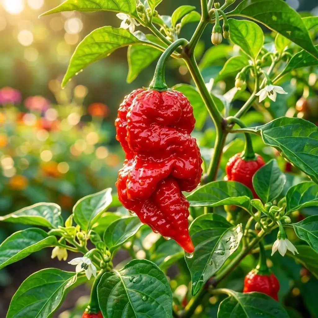 50 Ghost Pepper Seeds - Bhut Jolokia Extremely Hot Chili Seeds - Over 1,000,000 SHU - Grow Your Own Superhot Peppers for Sauces