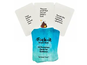 F*ck-it Oracle Deck - Tarot Inspired Oracle Cards for Funny Psychic Readings! - 45 Premium Cardstock Cards, Custom Tuck Box - Made in USA