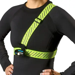 Ranger Chest Light - Super Bright 500 Lumen Reflective Running Vest, USB-C Rechargeable, Adjustable Fit,  Running Light with Detachable Flashlight, 5 Hour