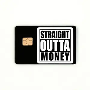 Straight Outta Money Credit Card Sticker Debit Skin Wallet Decal Cover Waterproof Vinyl Easy to Apply