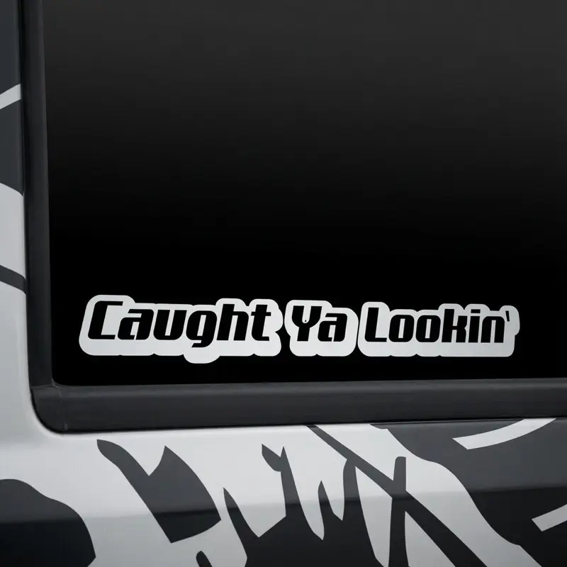 Caught Ya Lookin' Decal,( 2-Pack Options) Available in Multiple Colors and Sizes