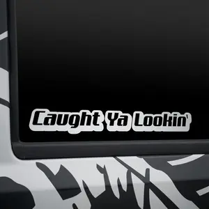 Caught Ya Lookin' Decal,( 2-Pack Options) Available in Multiple Colors and Sizes