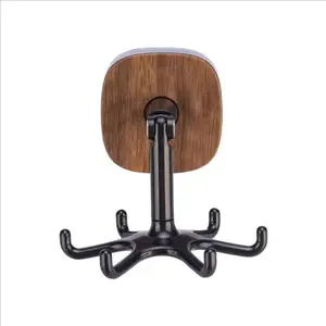 Wall Mounted Rotating Hooks with Suction Cup, Upgraded Suction Cup Hooks 360 Degrees Rotating Folding Adhesive Hooks,Multi-Hook Design for Kitchen Utensils, Tool-Free Installation