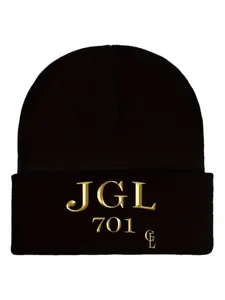 Jgl 701 Graphic Knit Hat, Casual Fitted Winter Cap, Multicolor Options, Unisex Daily Wear, Warm and Stylish