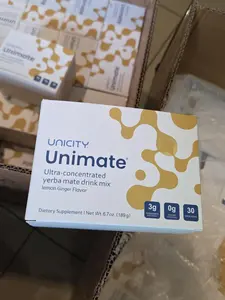 UNIMATE LEMON GINGER STICK PACKS - Great Tasting - Ultra Concentrated Yerba Mate Drink Mix (30 Packets). Dietary Supplement. Healthy Alternative to Coffee and Energy Drinks (30-Day Supply)