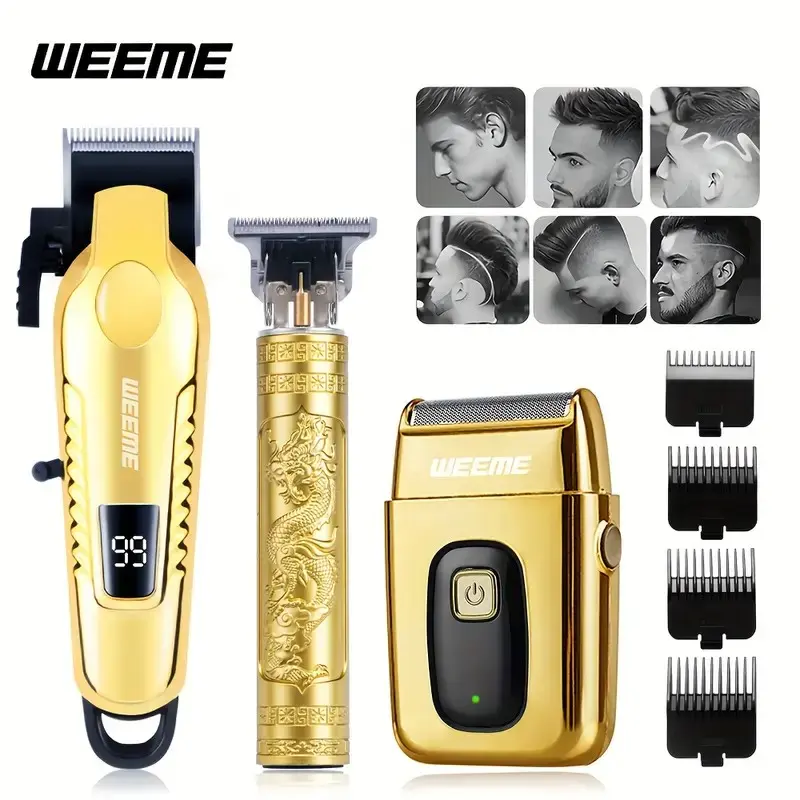 Men's Electric Shaver, Usb Rechargeable Shaver, Rechargeable Shaver Machine, High-CapacityBattery for Up to 90 Minutes of Cordless Use, FastUSB-C Charging, Precision T-Blade for Sharp Lines & Effortless Trimming, All-in-One Grooming Kit, The Ultimate Gift