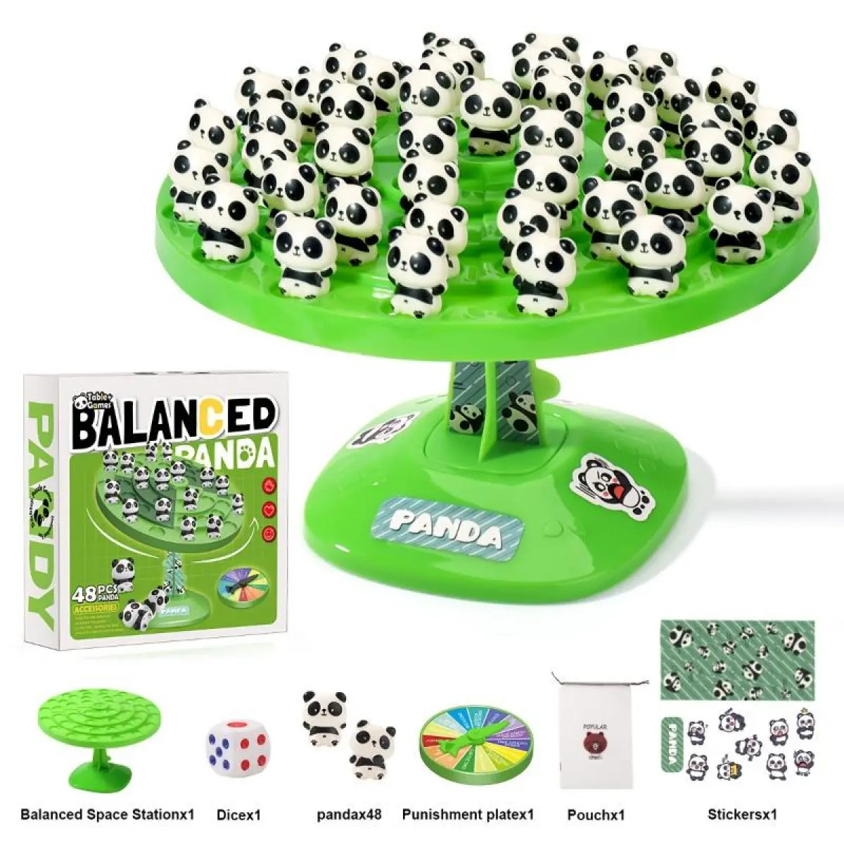 Panda Balance Tabletop Game - Fun Family Board Game, Balance Skill Builder, STEM Play Learning Tool, Ideal Kids Gift for 2 Key Occasions (Birthday, Christmas), Tabletop Games