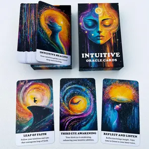 Intuitive Oracle Cards, Oracle Cards for Beginners, 56 Oracle Card Deck to Awaken Inner Wisdom, Enhance Psychic Abilities, Spiritual Guidance, Inner Peace