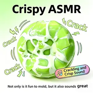 Green Grape Color Crispy Ball, Ultra Stress Relief Toy, Clear ASMR Sound, Slow Rebound Pressure Relief, Perfect Gift for Parties and Holidays