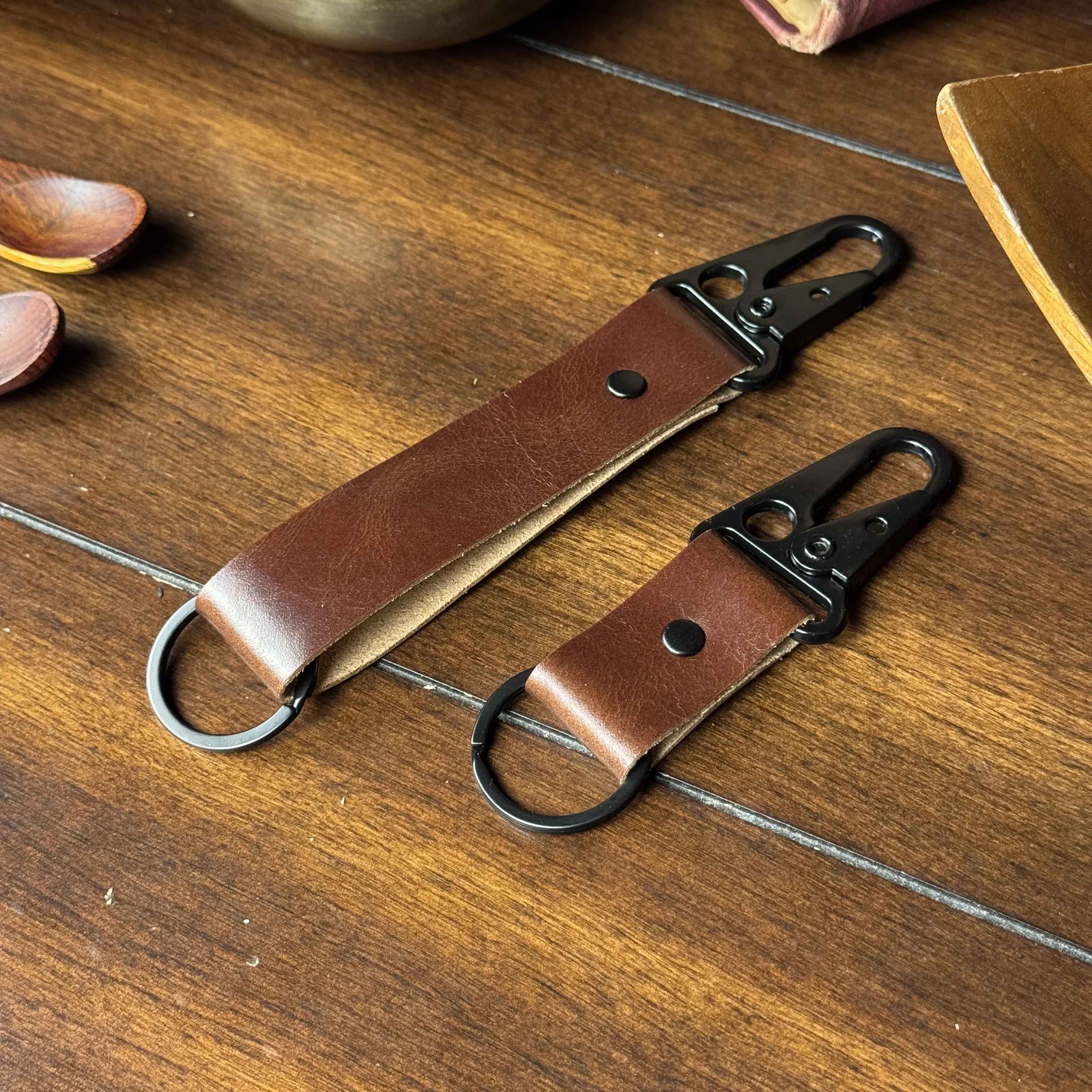 Leather Keychain (Deep Brown)