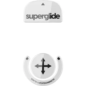 Superglide Glass  Skates - Super Smooth Glide, Polished Round Edge, Super     with Durable Sole for  Pro X Superlight1 (Type-S, White)