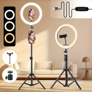 12-Inch Ring Light with 43-Inch Adjustable Retractable Stand, Fill Light for Photography Lighting Kit for Smartphone Videos/Product Shooting/Indoor Portrait/Dance Challenges#SummerWins#Fathersdaygift