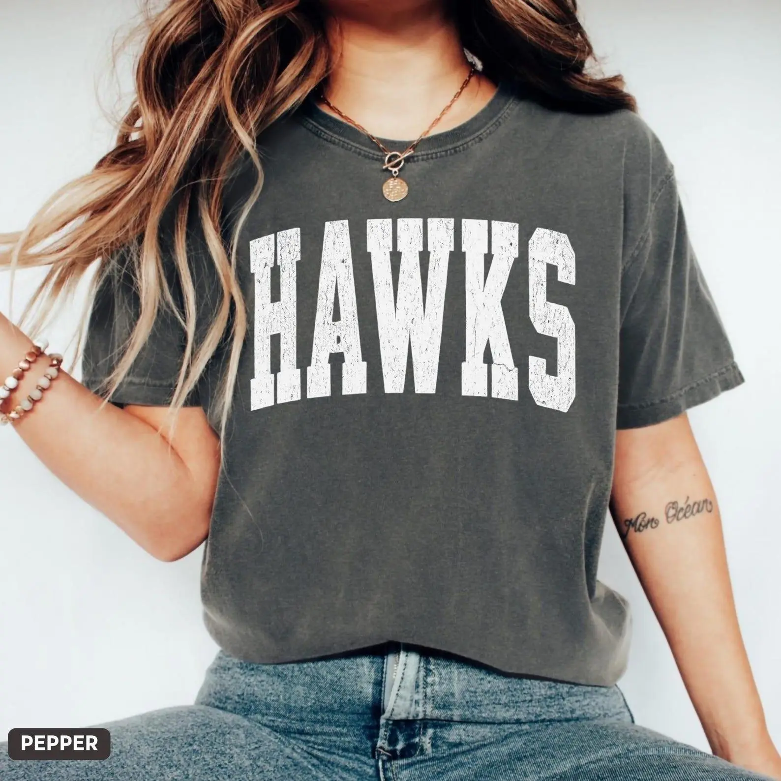 Hawks Comfort Colors® Shirt, Hawks Game Day Shirt, Hawks Mascot Team T-shirt, High College Spirit Hawks Pride Mascot Shirt, Hawks Mom Shirt