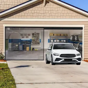 Heavy-Duty Screen Curtain for a 2-Car Garage Screen Doors Measuring, Featuring a Mesh Magnetic Design That Allows Hands-Free Access. Ideal for Patios, Outdoor Spaces, Gyms, And Craft Areas