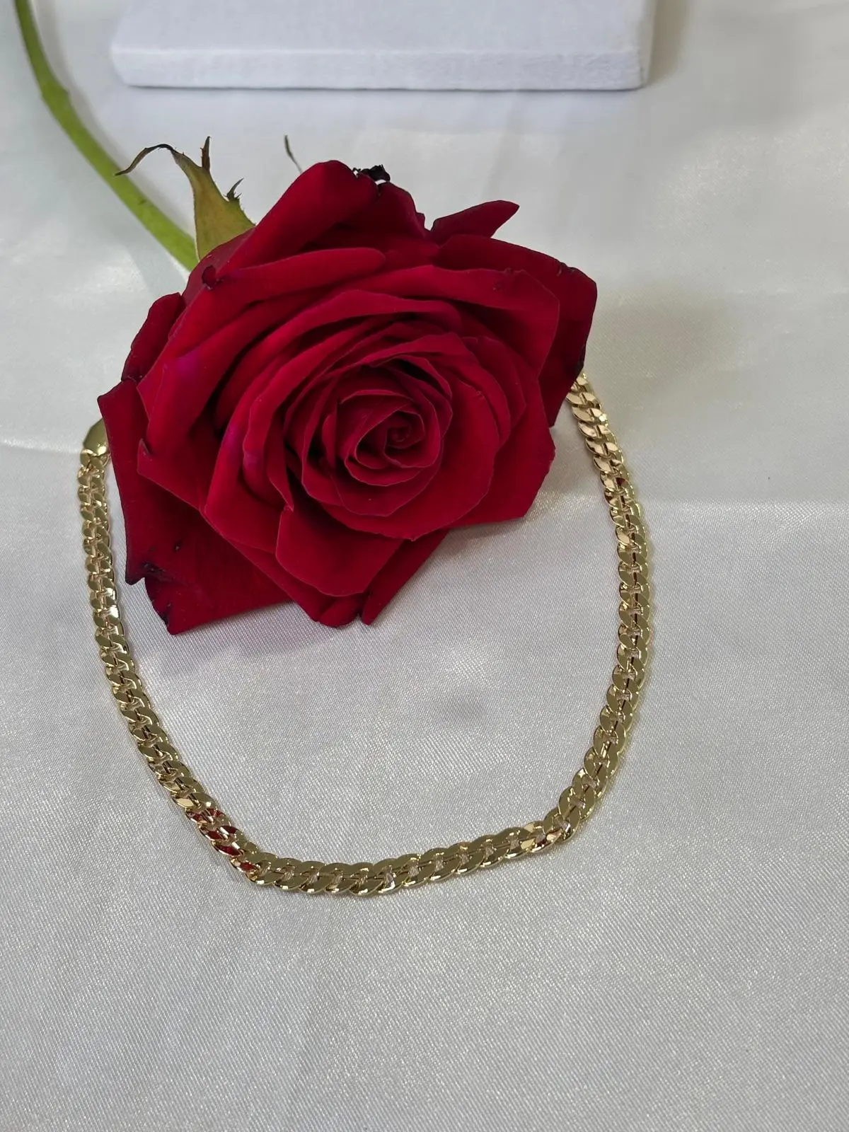 Tobillera Laminada en 14k estilo cubano tradicional