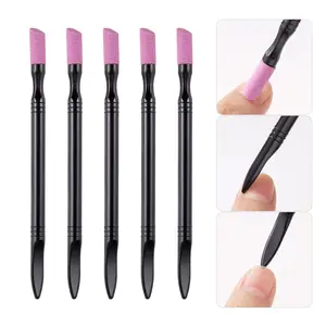 5Pcs Nail File Cuticle Stone Pusher Nail Sanding Sticks Cuticle Remover Trimmer Buffer Manicure Tools Nail File Kit